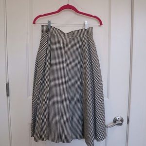 Uniqlo Gingham Midi Skirt Sz M